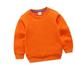 QUYUON Toddler Pullover Sweatshirts Unisex Kids Solid Cotton Thin Pullover Sweatshirt T-Shirt Toddler Baby Boys Girls Crew Neck Long Sleeve Tshirts Tops Blouse Shirts Orange 7T-8T
