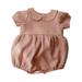 Toddller Baby Girls Romper Cotton Linen Solid Baby Cloth Daily Wear Summer Sleeveless T Shirt Elastic Summer Dresses for Kids 1st Birthday Dress for Baby Girl Girls 5t Dress Glitter Dress for Girls