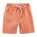 Wilucolt Boys Shorts Children Waist Clothes Summer Pants Kids Elastic Shorts Linen Casual Girl Boy Boys Pants