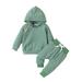 Fall Outfits For Baby Girls Baby Boys Long Sleeve Patchwork Hoodie Sweatshirt Tops Striped Pants Trousers Outfit Set 2Pcs Clothes Casual Joggers Baby Boy Fall Outfits B 18 Months-24 Months
