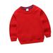 QUYUON Toddler Pullover Sweatshirts Unisex Kids Solid Cotton Thin Pullover Sweatshirt T-Shirt Toddler Baby Boys Girls Crew Neck Long Sleeve Tshirts Tops Blouse Shirts Red 9T-10T