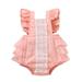 HIBRO Baby Girl Outfit Baby Girls Sleeveless Ruffled Lace Bodysuit Romper Clothes