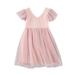 mveomtd Kids Children s Dress Summer Princess Dress Star Tulle Dress Big Girl Dress Outwear Floral Short Sleeve Dress Girl Dresses 3 Years