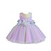 Fimkaul Girls Dresses Spring Summer Print Ruffle Sleeveless Princess Party Decorations Dress Baby Clothes Purple