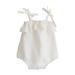 JPLZi Baby Sling Sling Ruffle Solid Color Linen Rayon Baby Romper For Summer Daily Wear Outfis