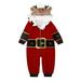 ylioge Family Christmas Pjs Matching Sets Cute Xmas Christmas Santa Claus Cos Reindeer Hooded Zipper Long Sleeve Overalls Crewneck Jumpsuits Loungewears Rompers Christmas Pajamas for Family(Babys)