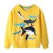 ASFGIMUJ Boys Hoodies Toddler Sweatshirts Print Patterned Long Sleeve Pullover Crewneck Tops Shirts Boys Fashion Hoodies & Sweatshirts Yellow 3 Years-4 Years