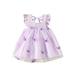 Girls Princess Dress Butterfly Bandage Mesh Tulle A-Line Party Dress