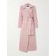 Sergio Hudson - Belted Mohair And Wool-blend Coat - Antique rose