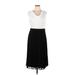 Karl Lagerfeld Paris Casual Dress - A-Line Cowl Neck Sleeveless: Black Solid Dresses - New - Women's Size 10