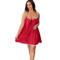 Plus Size Women's Babydoll Ruffle Gown by Amoureuse in Classic Red (Size 1X)