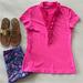 Lilly Pulitzer Tops | Lilly Pulitzer Upf 50+ Luxletic Frida Polo Top In Pink Isle | Color: Pink | Size: S