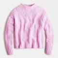 J. Crew Sweaters | Nwt J. Crew Pointelle Alpaca Blend Knit Mock Neck Sweater - S | Color: Pink | Size: S