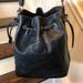 Gucci Bags | Gucci Lamb Skin Leather Drawstring Bucket Shoulder Bag Vintage | Color: Black/Blue | Size: Os