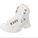 Gucci Shoes | - Gucci Hightop Flash Trek Hi Top Sneakers. | Color: White | Size: 7.5