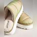 Anthropologie Shoes | Anthropology Maeve Puffy Platform Slippers. Moss Green. | Color: Green | Size: 8-9