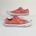 Converse Shoes | Converse Women's Ctas Low-Top Orange Bandana Print Sneakers ~ 8 | Color: Orange/White | Size: 8