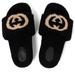 Gucci Shoes | Authentic Gucci Eileen Teddy Black Shearling Slides Size 8 | Color: Black/Cream | Size: 8