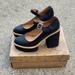 Free People Shoes | Free People Maggie Mary Jane Platform Heel Size 38 Black | Color: Black | Size: 38eu