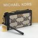 Michael Kors Bags | Michael Kors Jet Set Travel Large Double Zip Wristlet Wallet Black Color | Color: Black/White | Size: Large