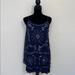 American Eagle Outfitters Dresses | Ae Gold Beaded & Embroidered Navy Dress | Color: Blue | Size: S