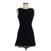 Barneys New York Casual Dress - A-Line: Black Solid Dresses - Women's Size 6