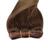 hair2heart - Echthaartresse Extensions Premium Echthaar #4/77 Mittelbraun Braun-Intensiv Haarextensions Braun Damen