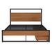 Latitude Run® Jorrik Full Size Metal Storage Bed Metal in Brown | 39 H x 62 W x 87 D in | Wayfair D4022245679546DA86534D2AF3885B18