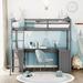 Harriet Bee Jahbari Twin Loft Bed w/ Drawers in Gray | 76 H x 60 W x 80 D in | Wayfair 4A811090684C4907B10BD99401CC257C