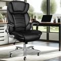 Inbox Zero Executive Office Chair Upholstered in Black | 44.9 H x 24.4 W x 20.5 D in | Wayfair 5C0C39F444EA42F6877DEF0715ACB36B