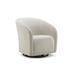 Barrel Chair - Ivy Bronx Khaseem 29.52" Wide Swivel Barrel Chair Polyester in Black/Brown | 30.7 H x 29.52 W x 29.72 D in | Wayfair