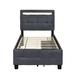 Wrought Studio™ Bed for bedroom Upholstered, Linen in Gray | 43.7 H x 41.7 W x 80.7 D in | Wayfair 509D5B7A7C5C4DB5A53EEE7A20A27045