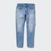 Men's Skinny Fit Distressed Jeans | Blue | 34 inch | UNIQLO US