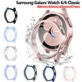 Coque de protection en verre et étui pour Samsung Galaxy Watch 6 housse PC 256 coque pare-chocs