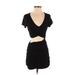 TOBI Cocktail Dress - Mini: Black Print Dresses - Women's Size Small