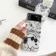 Niedliche Cartoon Erdnuss Snoopy Charlie braun Handy hülle für Samsung Galaxy Z Flip 5 Fall klar