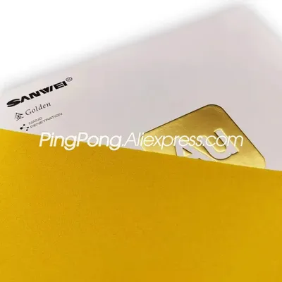 2023 Neuer Original SANWEI AU GOLDEN Tischtennis-Gummi-Kontrollschlaufe, ultraleichtes Gold, AU-GOLDENer Ping-Pong-Schwamm Image