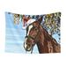 Junzan Waterproof Pet Blanket Dog Blankets Christmas Horse Pattern Printing Super Soft Warm Urine Proof Washable Outdoor Pet Blanket For Puppy Large Dogs & Cats