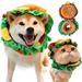 Wharick Pet Hat Funny Hamburger Hat for Cat Dog Costume Adjustable Pet Headwear Photography Props Puppy Recovery Cone Collar