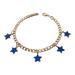 Farfi Cat Necklace Shiny Eye-catching Elegant Exquisite Adjustable Pet Cat Dog Star Pendant Necklace Daily Wear (Blue S)