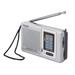 Carevas Portable Pocket Radio BC-R2011 Mini AM 2 Band Receiver with Built-in Speaker Telescopic Antenna Headphone Jack