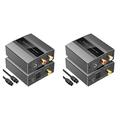 2X Optical to RCA Converter Audio Converter Digital to Analog Audio Coaxial to RCA Adapter 3.5mm AUX with Optical Cable