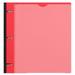 RYWESNIY 1 Inch Binder Project Organizer with pocket Dividersï¼ŒCustomizable Front Cover Refillable Telescoping Binder with 5 Colors Divider- Red