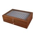 23 Grid Walnut Pen Storage Case Luxury 2 Layer Pen Display Organizer Transparent Window Fountain Box Pen-