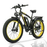 KETELES 1000W Electric Bike for Adults 26 Fat Tire Electric Commuter Bicycle Electric Mountain Bicycle Beach Snow Bike Ebike E-bike with 48V 17.5AH Removable Battery