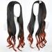 Wigs for Women Black Gradient Orange Long Curly Hair Color Matching Wig Suitable for All Kinds Of Activities Comic Shows Use 27 inch