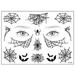 Halloween Spider Makeup Decoration Spider Web Bat Temporary Tattoo Stickers Halloween Costume Costume Cosplay Accessory Party