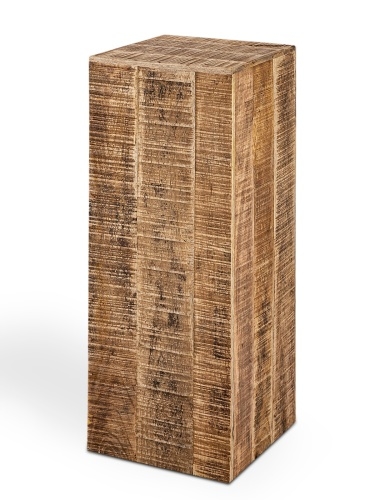 Amagohome Blumensäule 27x27 Blumen Hocker Holz Pflanzenständer Beistelltisch quadratisch Mangoholz : Höhe 73 cm Image