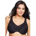 Plus Size Women's Full Figure Plus Size Wonderwire Minimizer Underwire 9003 Bra by Glamorise in Black (Size 36 C)