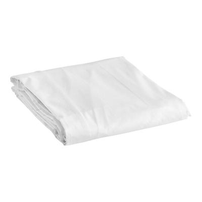 1888 Mills Suite Touch 80" x 39" Twin XL Size White Cotton / Polyester Pleated Bed Skirt - 6/Case
